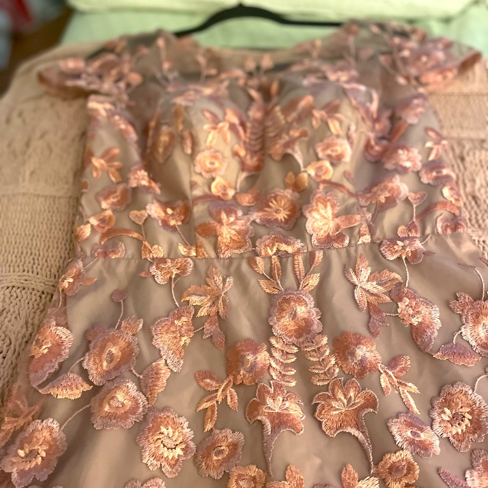 Mother of the Bride Gown, ROSE COLOR (lining under LACE)